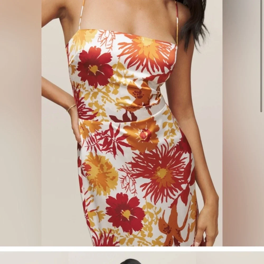 Reformation Frankie Silk Dress - Picture 4 of 9